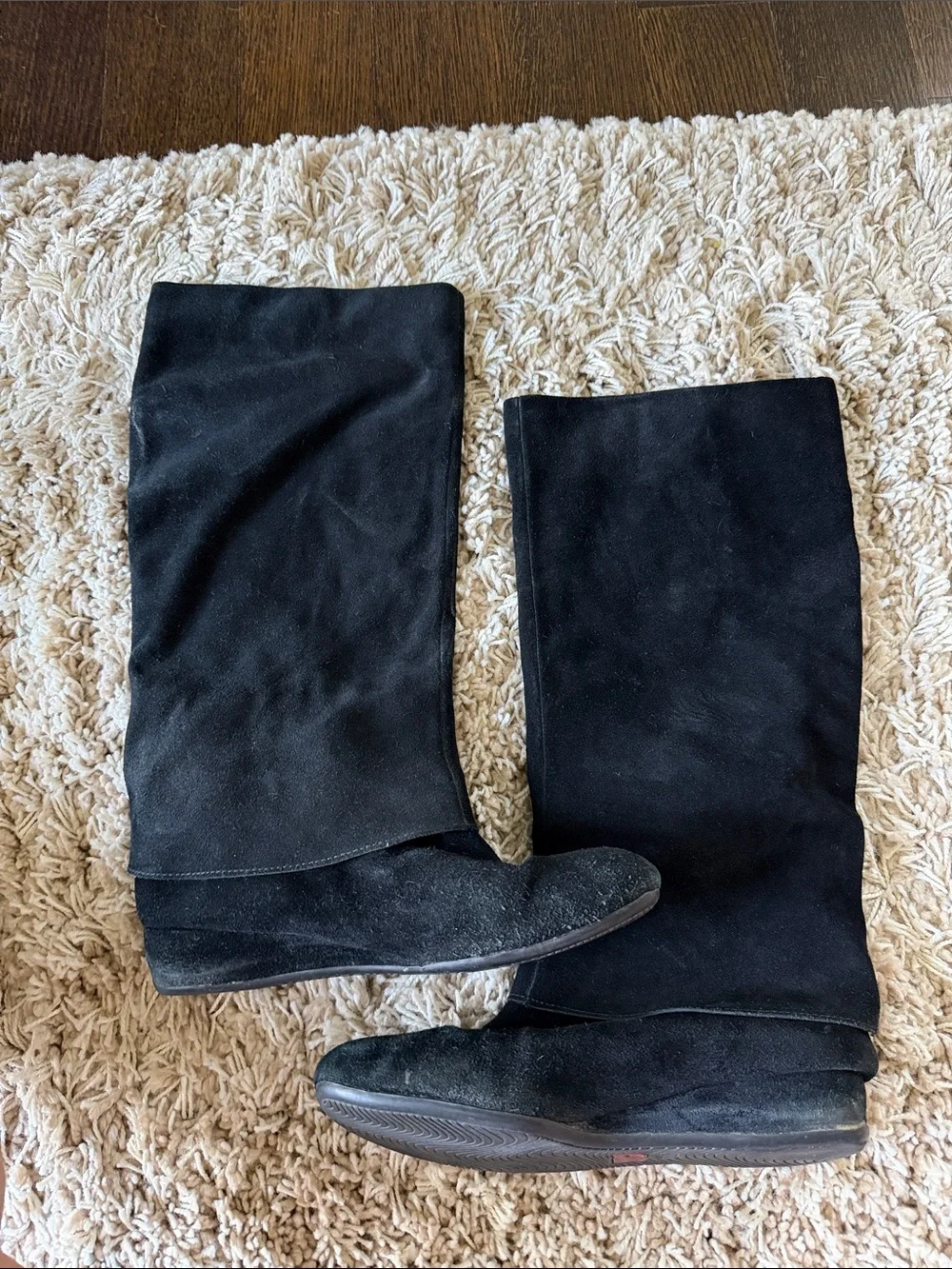 Umberto Ruffini Size 40 Black Women's Suede Knee-High Boots